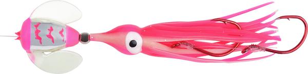 YBAT SPIN-GLO KOKANEE RIG 10 DT PINK GLO Double Trouble Pink Glo Dbl SZ4 Red Hook