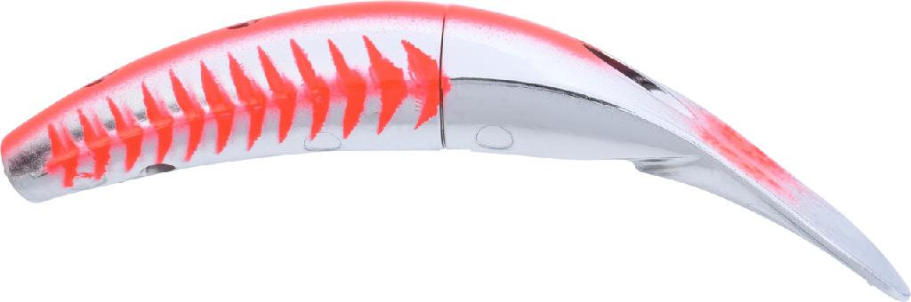 YBAT SPINFISH 2.5' METALLIC SLV/RED HERR