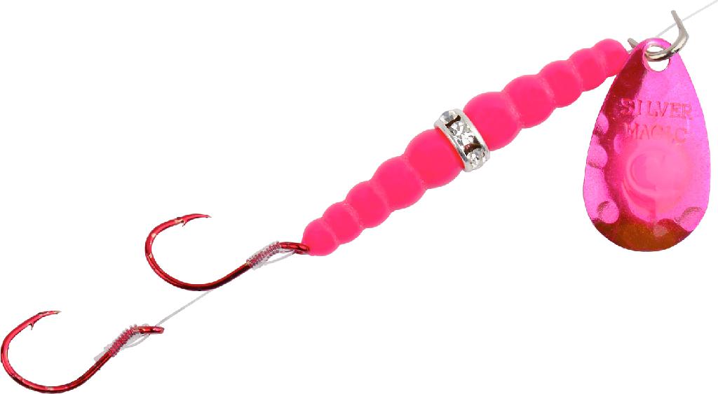 YBAT KOKANEE MAGIC SZ6 CERISE PINK (Size 6 Double Red Hook Lure)