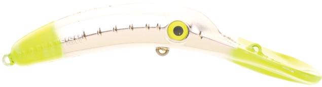 YBAT MAG LIP 4.5'  DOUBLE TROUBLE (met.silver chart head & tail)