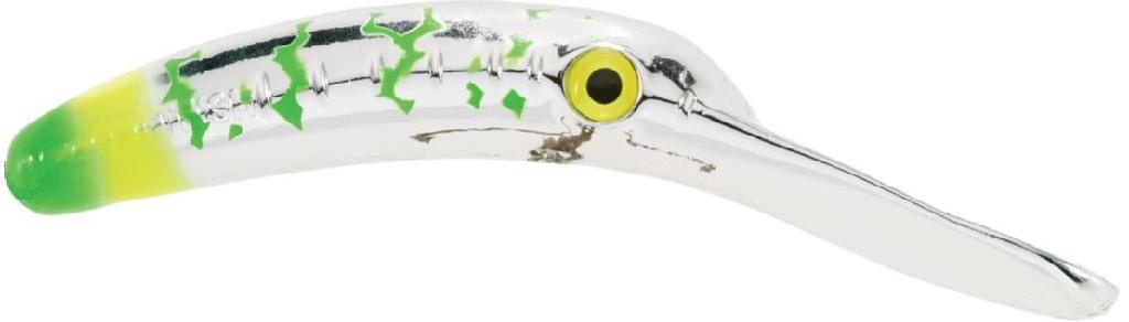 YBAT MAG LIP 4.5'  GRINCH (met sil/fl.grn tiger chart-fl.grn tail)