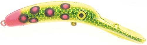 YBAT MAG LIP 4.5'  THUMPER (met char grn scale side cer.tail & dots