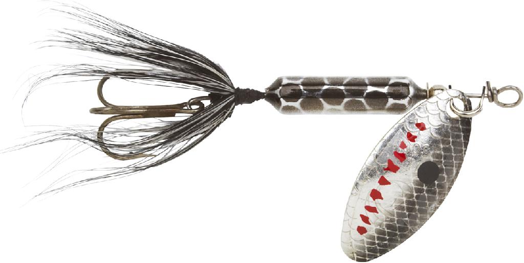 Y/BAIT 1/16 ROOSTERTAIL  MET SIL/BLACK