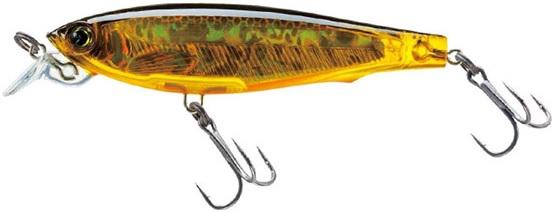 YO-ZURI 3DS MINNOW 2-3/4' HOLO GOLD BLK (70MM)SUSPENDING