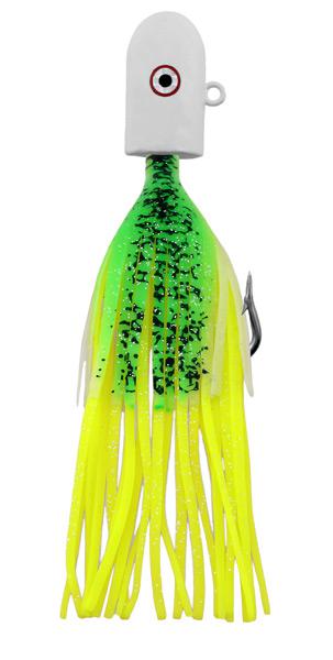 ZAK BOTTOM JIG 24oz GREEN/GLO-SKIRT/GLOW