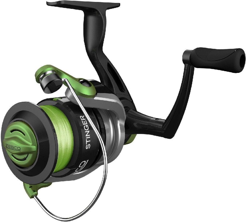 ZEBCO SSP20 STINGER SPIN REEL  190/8 (Pre-spooled w/Hi-Vis line  Clam Pack)