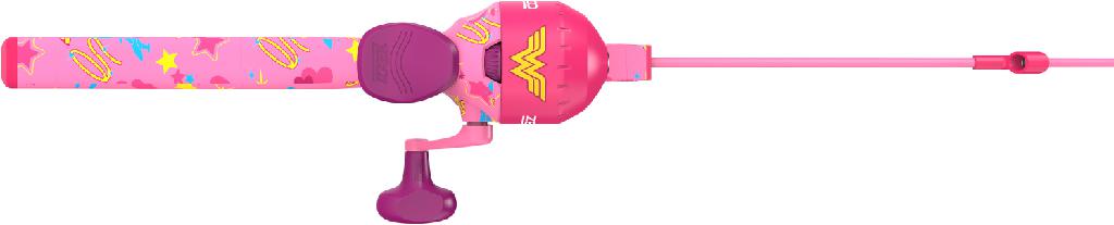 ZEBCO WONDER WMN KIDS SPINCAST COMBO 29' Combo Floats w/6# line & Tangle Free Tip